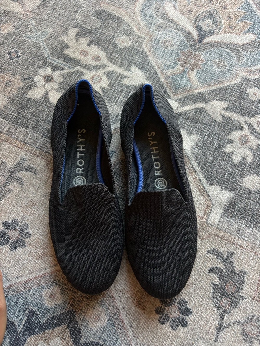Rothy's loafer slip on black flat size 8.5